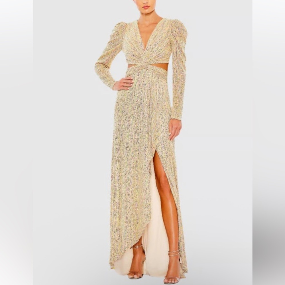 Mac Duggal Multicolor Criss Cross Dress